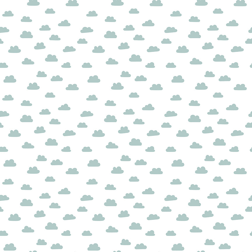 Baby Boy Clouds - White