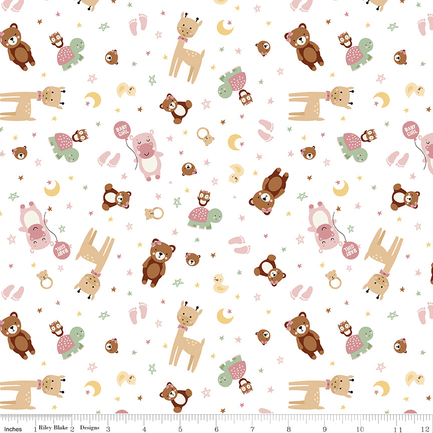 Baby Girl Animals - White