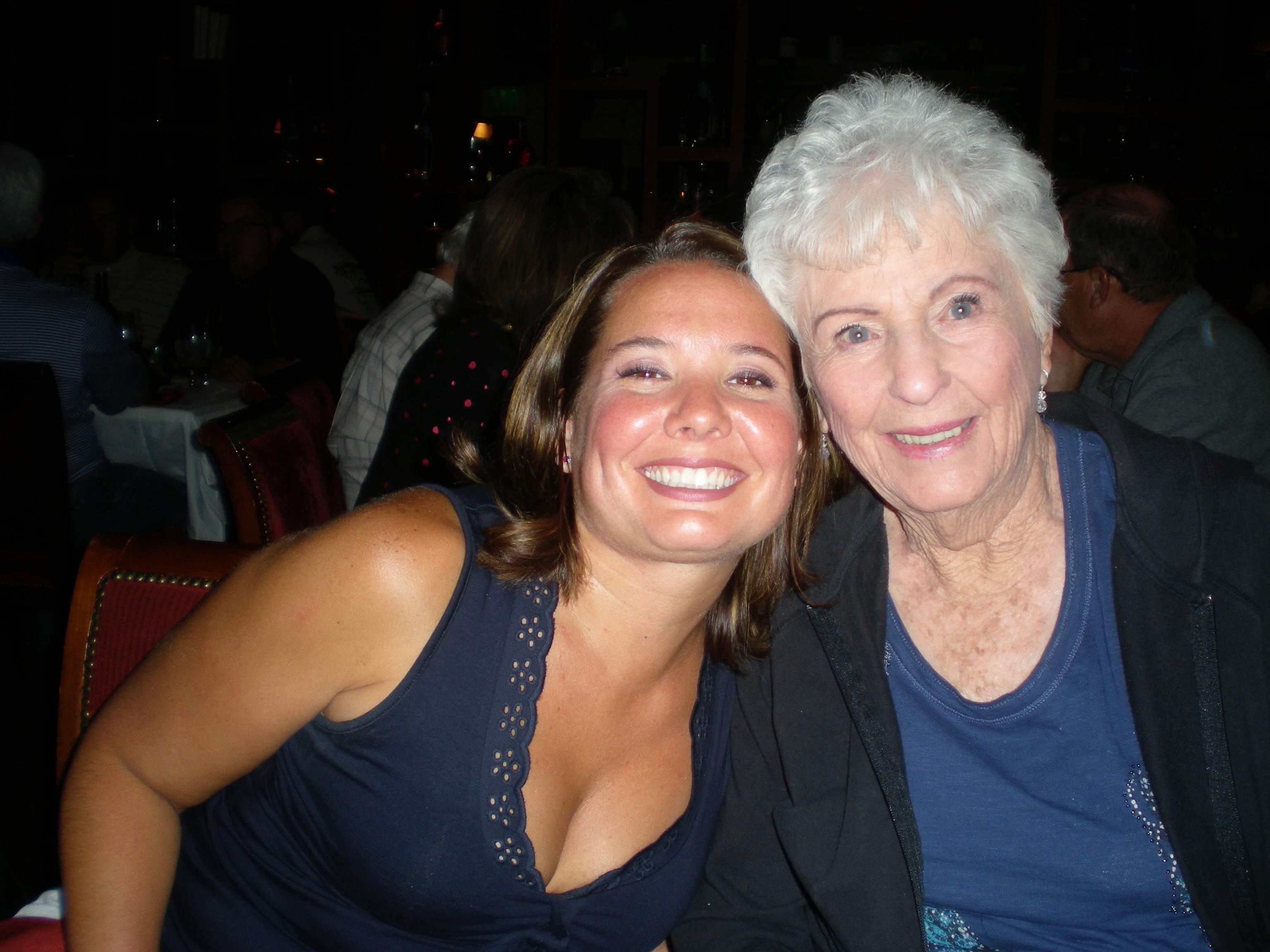 julie and grandma l together wishing they could be sewing, quilting and crafting together